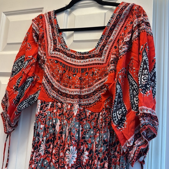 Free People Midsummers Dream Babydoll Dress in the Poppy Combo color - Picture 4 of 7